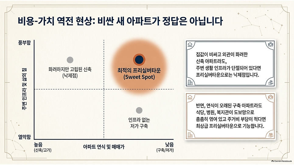 비용-가치 역전 현상: 비싼 새 아파트가 정답은 아닙니다