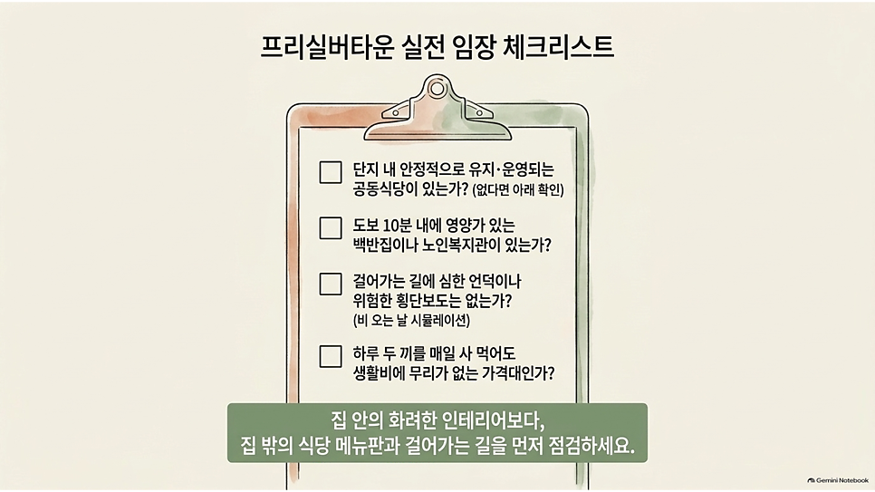 프리실버타운 실전 임장 체크리스트