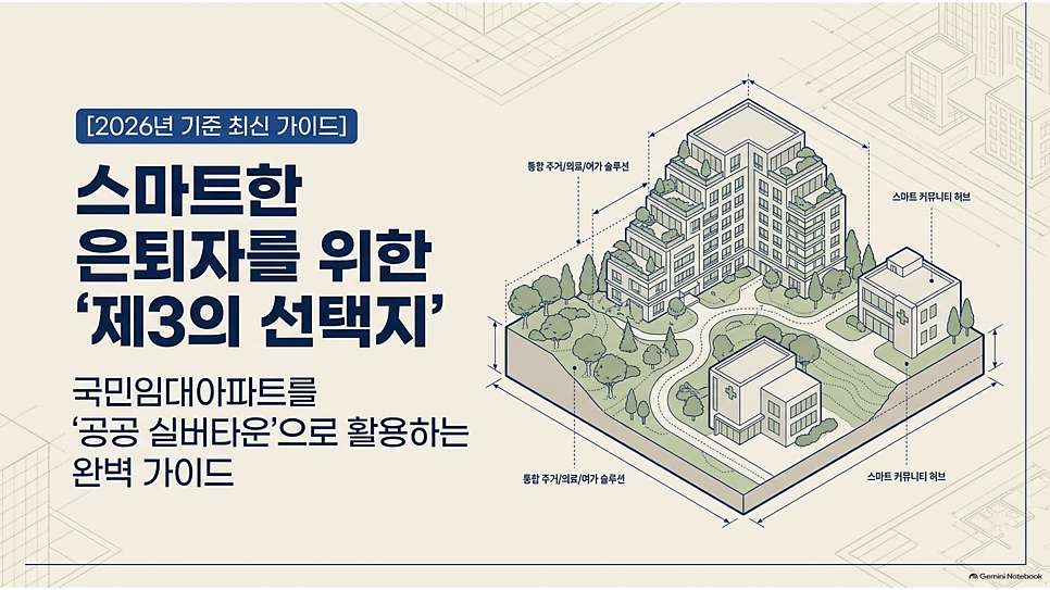 스마트한 은퇴자를 위한 제3의 선택지: 국민임대아파트를 공공 실버타운으로 활용하는 가이드
