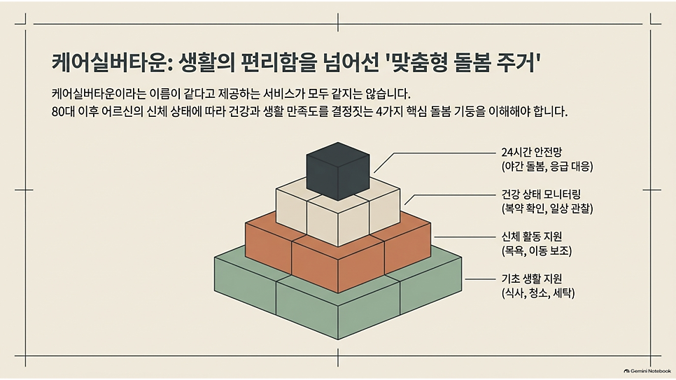 케어실버타운: 생활의 편리함을 넘어선 맞춤형 돌봄 주거