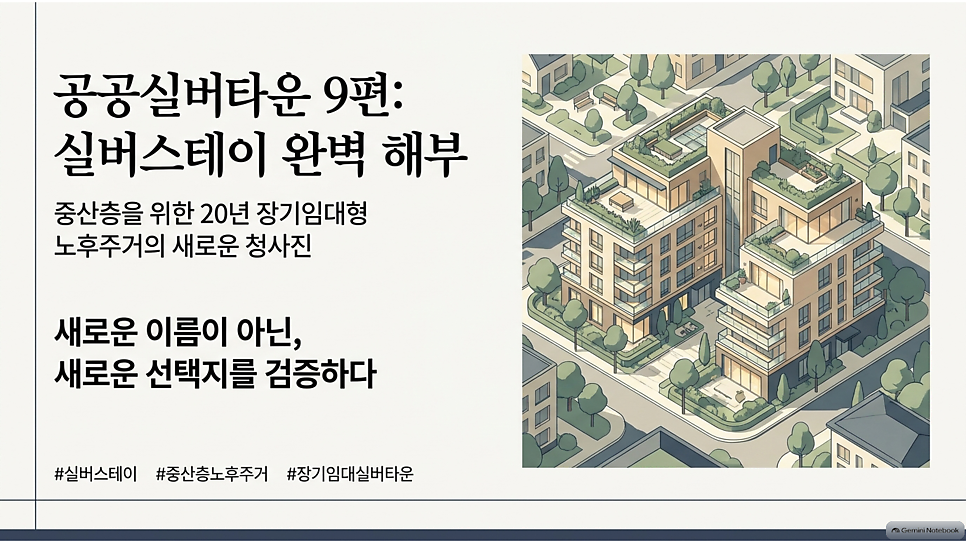공공실버타운 9편: 실버스테이 완벽 해부, 중산층을 위한 20년 장기임대형 노후주거의 새로운 청사진
