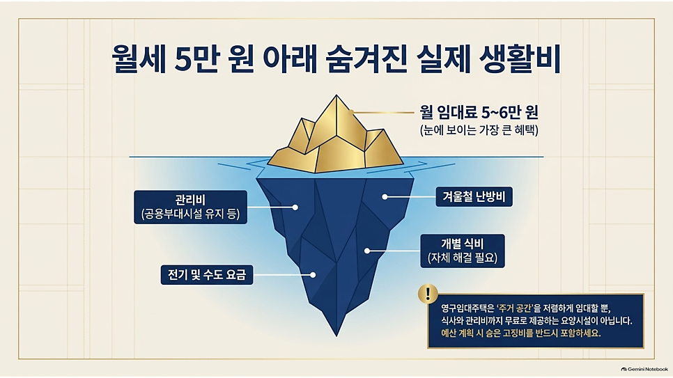 월세 5만 원 아래 숨겨진 실제 생활비