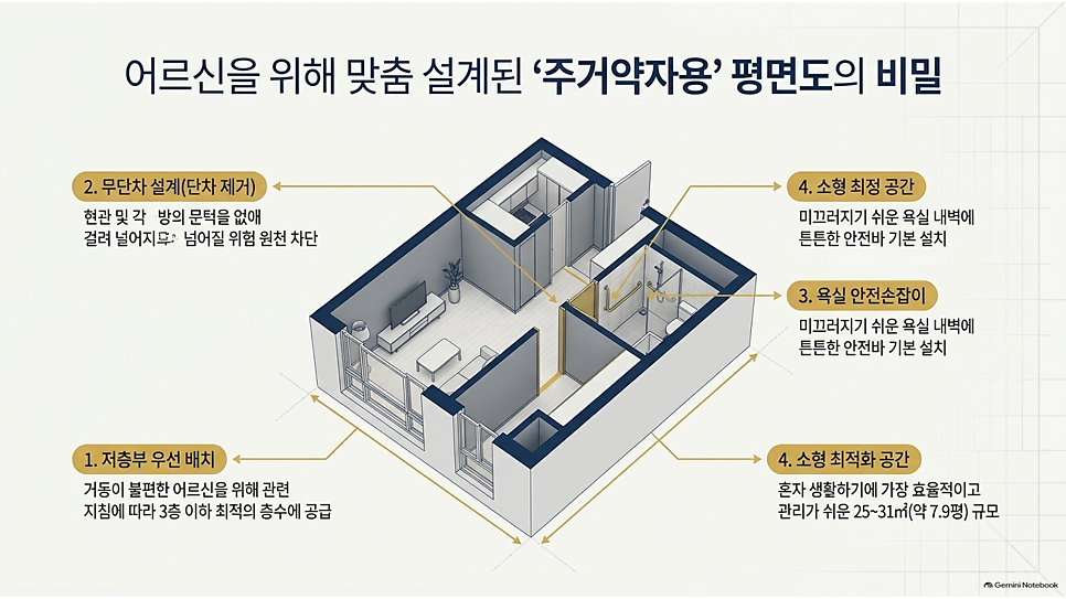 어르신을 위해 맞춤 설계된 주거약자용 평면도의 비밀