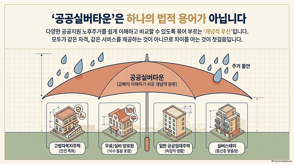 공공실버타운은 하나의 법적 용어가 아닙니다