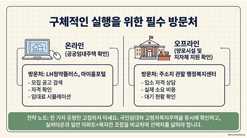 구체적인 실행을 위한 필수 방문처: LH청약플러스·마이홈포털과 주소지 행정복지센터