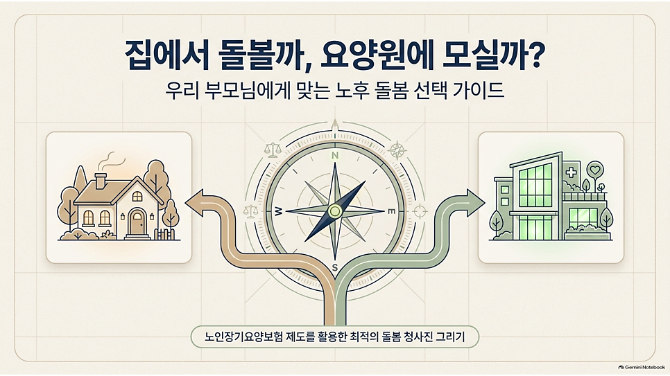 집에서 돌볼까, 요양원에 모실까? 우리 부모님에게 맞는 노후 돌봄 선택 가이드