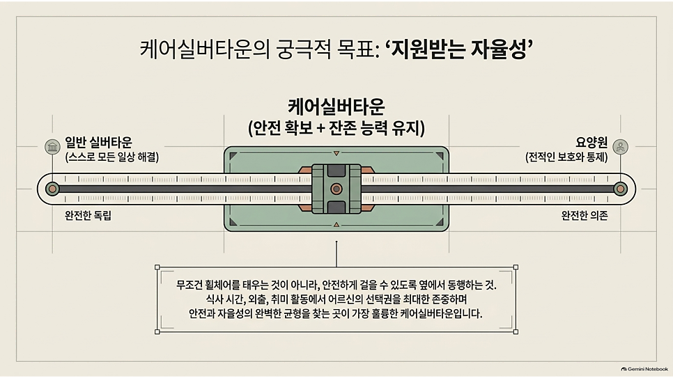케어실버타운의 궁극적 목표: 지원받는 자율성