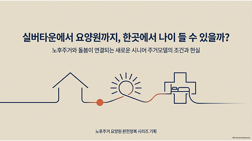 실버타운에서 요양원까지, 한곳에서 나이 들 수 있을까?