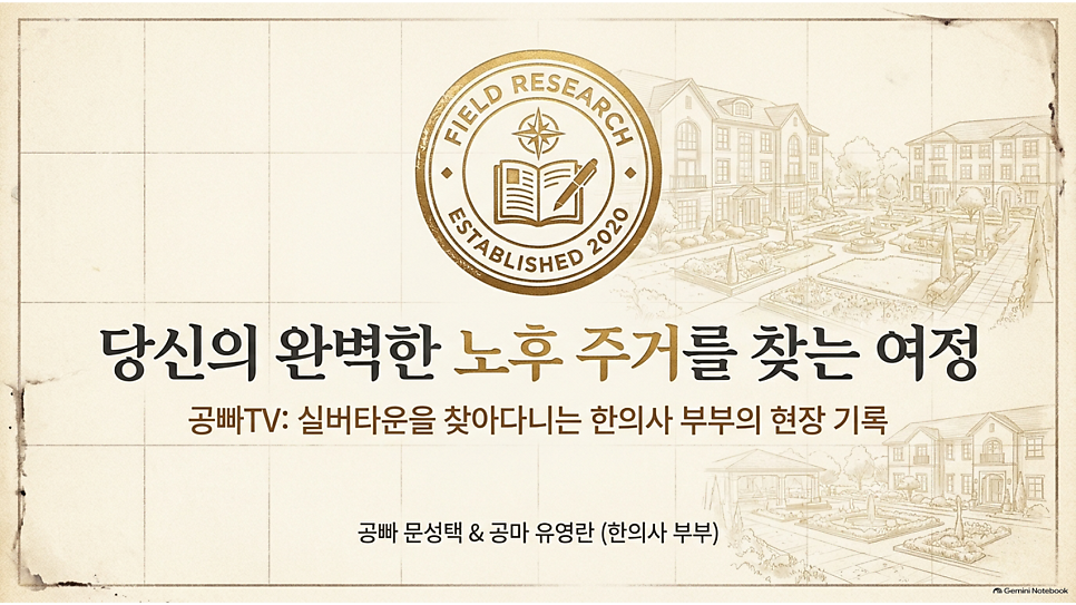 당신의 완벽한 노후 주거를 찾는 여정: 공빠TV 한의사 부부의 현장 기록