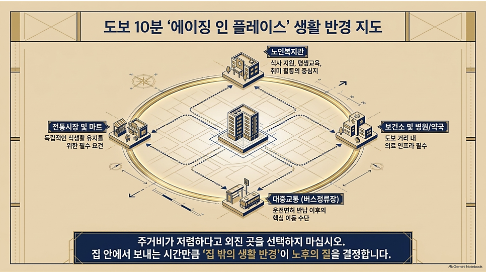 도보 10분 에이징 인 플레이스 생활 반경 지도