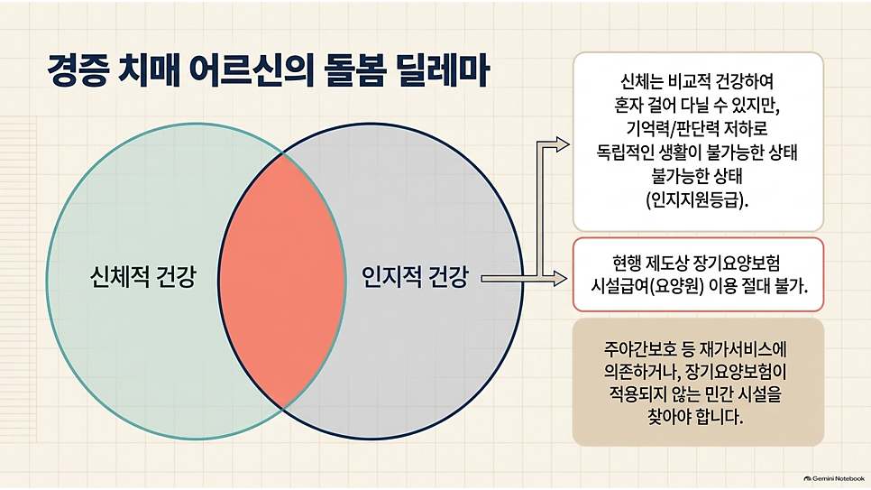 경증 치매 어르신의 돌봄 딜레마: 인지지원등급은 요양원 시설급여 이용 불가