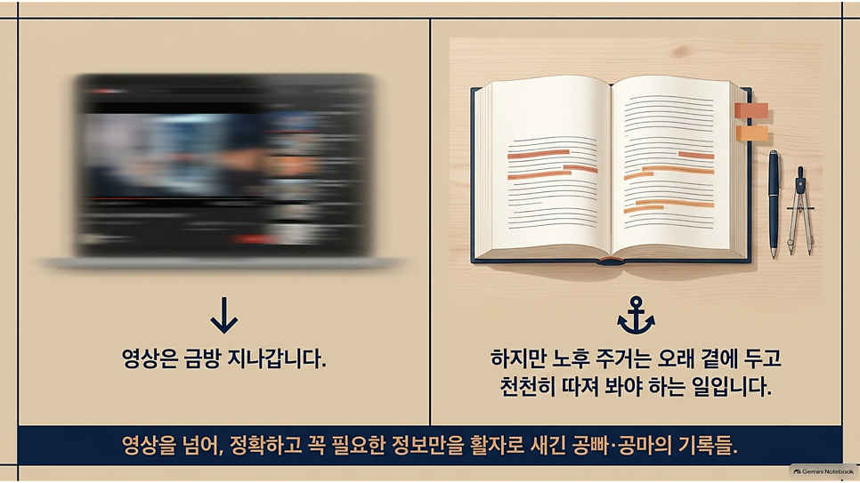영상을 넘어 정확하고 꼭 필요한 정보만을 활자로 새긴 공빠·공마의 기록들