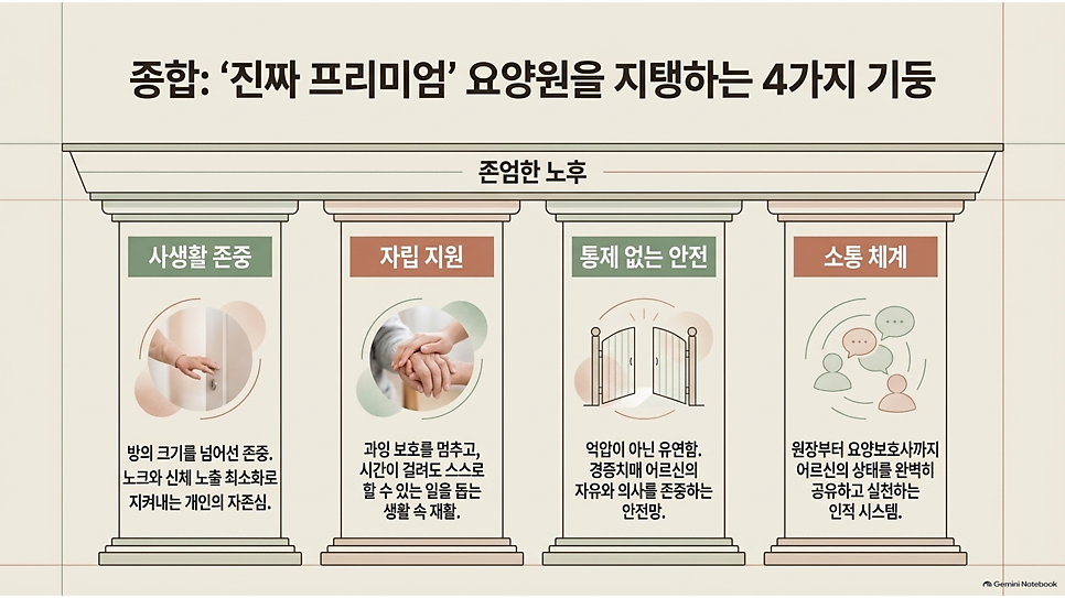 종합: 진짜 프리미엄 요양원을 지탱하는 4가지 기둥