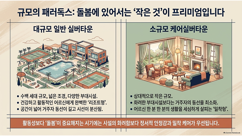 규모의 패러독스: 돌봄에 있어서는 작은 것이 프리미엄입니다