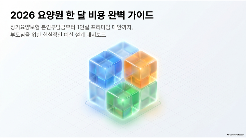 2026 요양원 한 달 비용 완벽 가이드