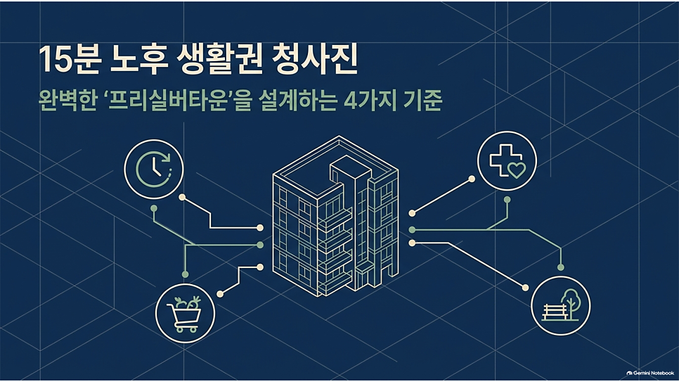 15분 노후 생활권 청사진: 완벽한 프리실버타운을 설계하는 4가지 기준
