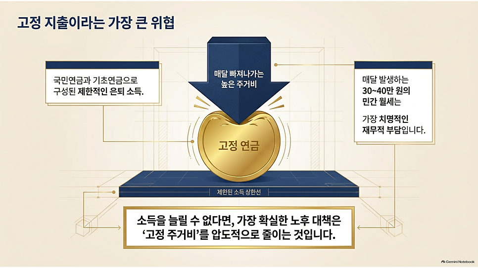 고정 지출이라는 가장 큰 위협: 연금 생활자의 높은 주거비 부담