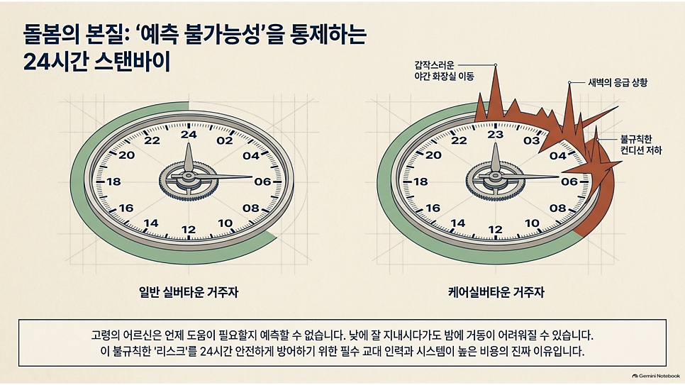 돌봄의 본질: 예측 불가능성을 통제하는 24시간 스탠바이