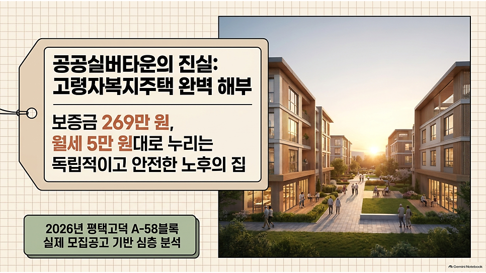 공공실버타운의 진실: 고령자복지주택 완벽 해부, 보증금 269만 원·월세 5만 원대