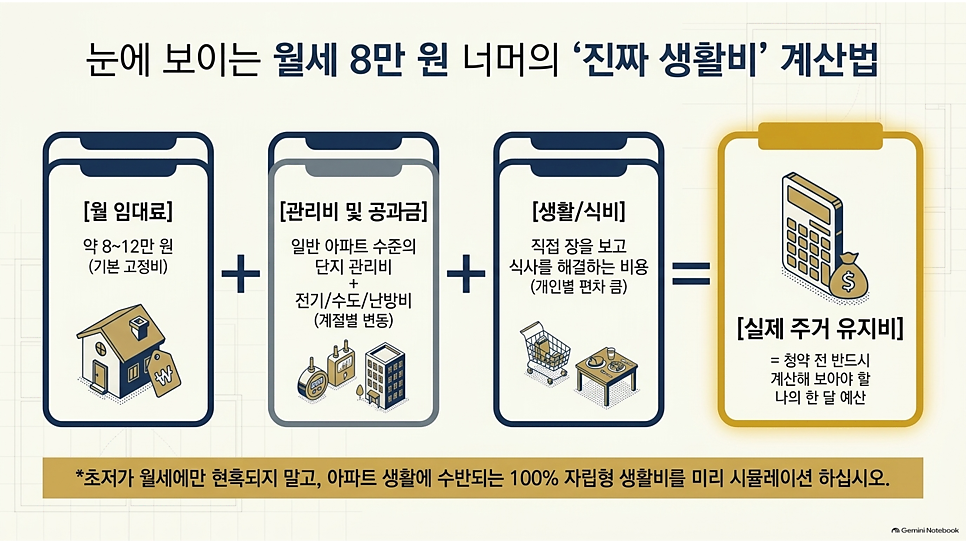 눈에 보이는 월세 8만 원 너머의 진짜 생활비 계산법