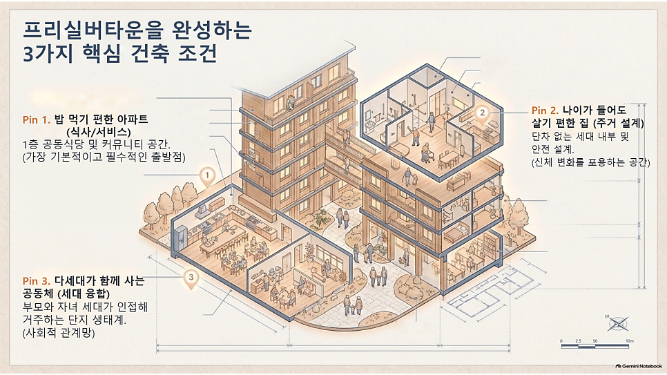 프리실버타운을 완성하는 3가지 핵심 건축 조건